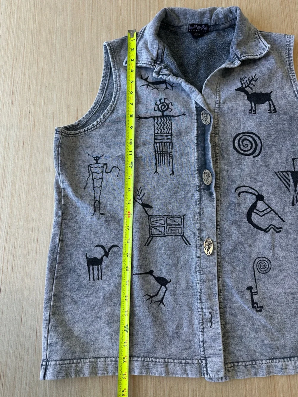 Bfofo Women's VTG Designs Southwestern Stonewashed
Gray Tribal Aztec Art Vest - Picture 2 of 6